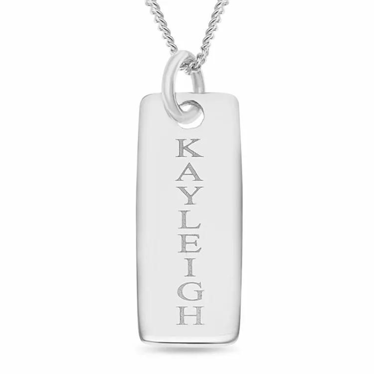 dogtag Naamkettingen met hanger in zilver - My Letter