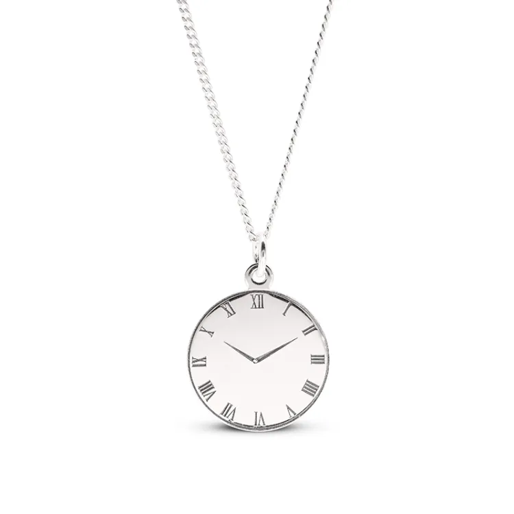 rond Naamkettingen met hanger in zilver - My Letter