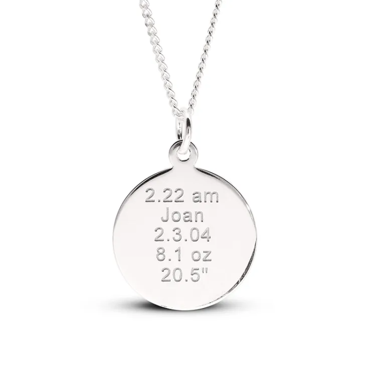 rond Naamkettingen met hanger in zilver - My Letter