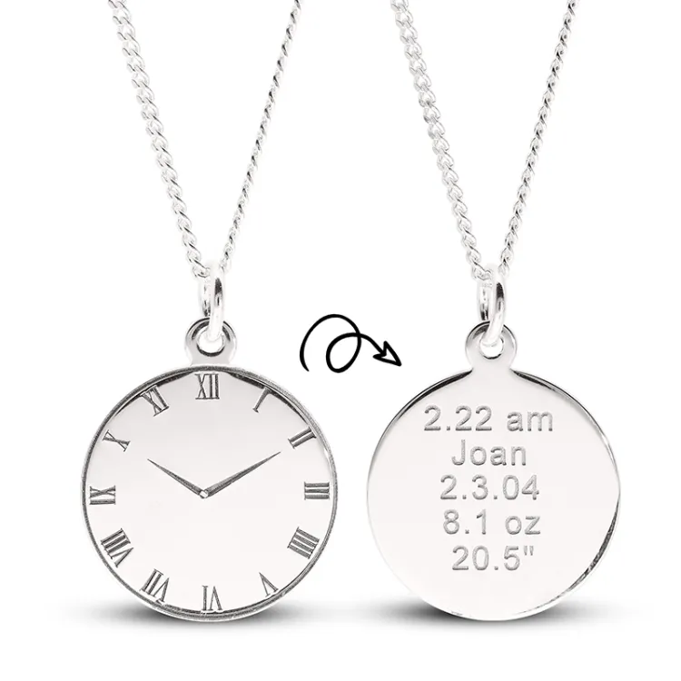 rond Naamkettingen met hanger in zilver - My Letter