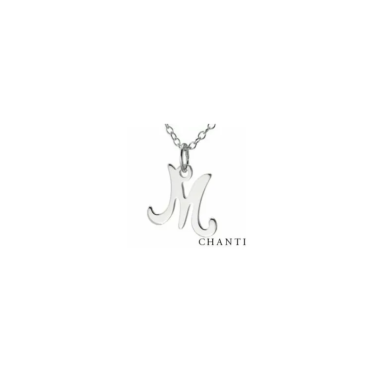 initiaal Naamkettingen met hanger in zilver - My Letter