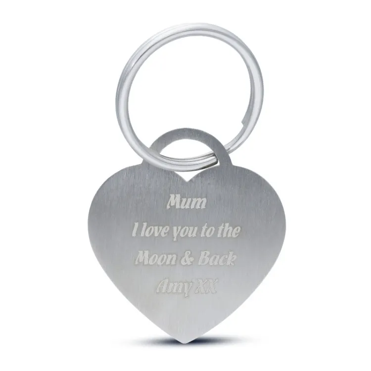 30 mm hart sleutelhanger in staal - My Letter