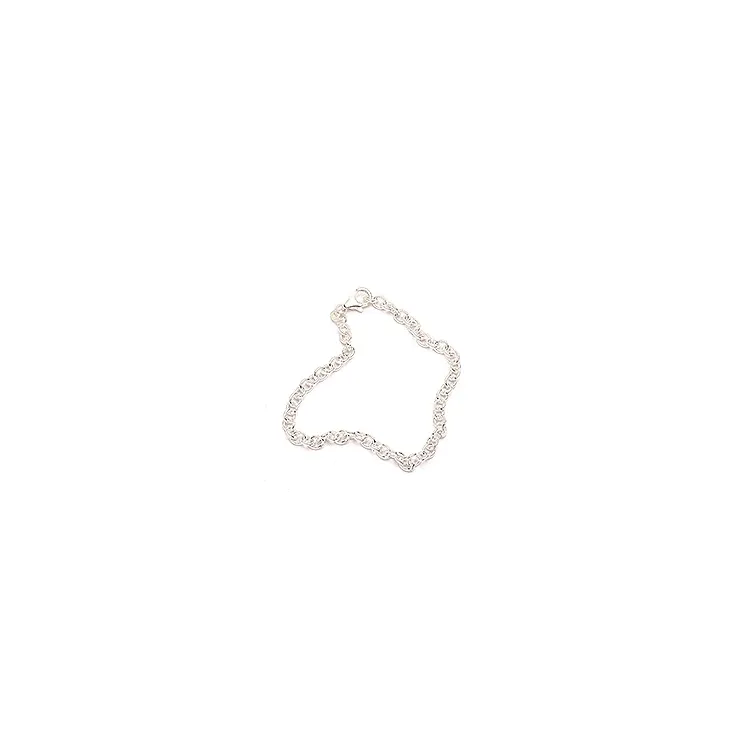 BNH Anker ronde armband in zilver 21 cm x 4,0 mm