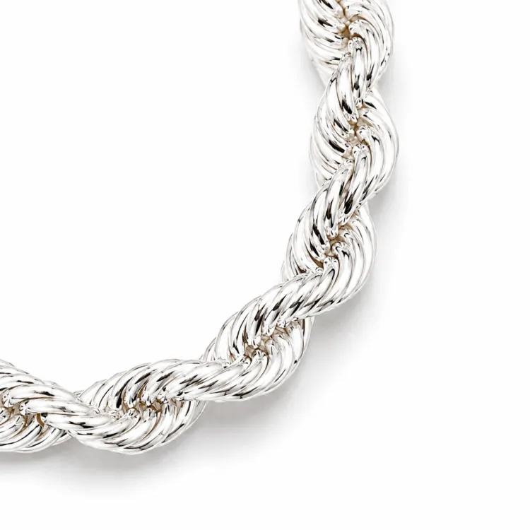 Cordelketting in zilver 55 cm x 4,5 mm
