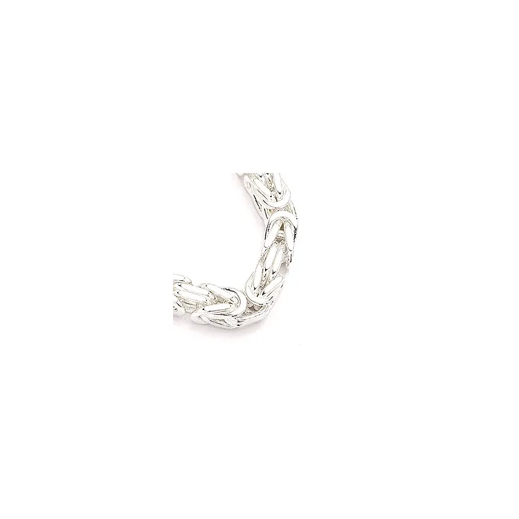 koning armband in zilver 17 cm x 5,6 mm