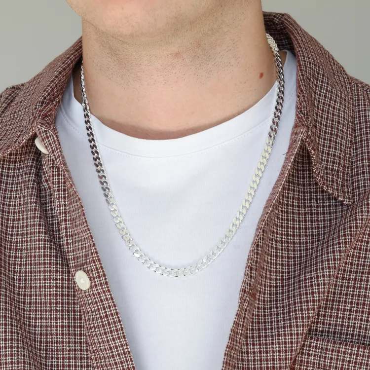 BNH pantserketting in zilver 55 cm x 6,0 mm
