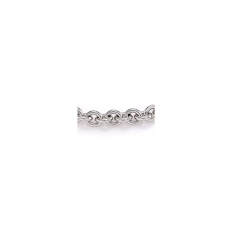 BNH enkelbandje in 14 karaat witgoud 24-26 cm x 3,1 mm