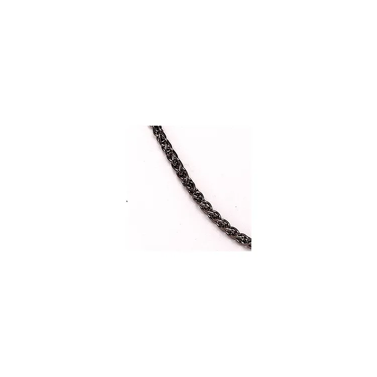 BNH tarwe ketting in zwart gerhodineerd zilver 50 cm x 1,3 mm
