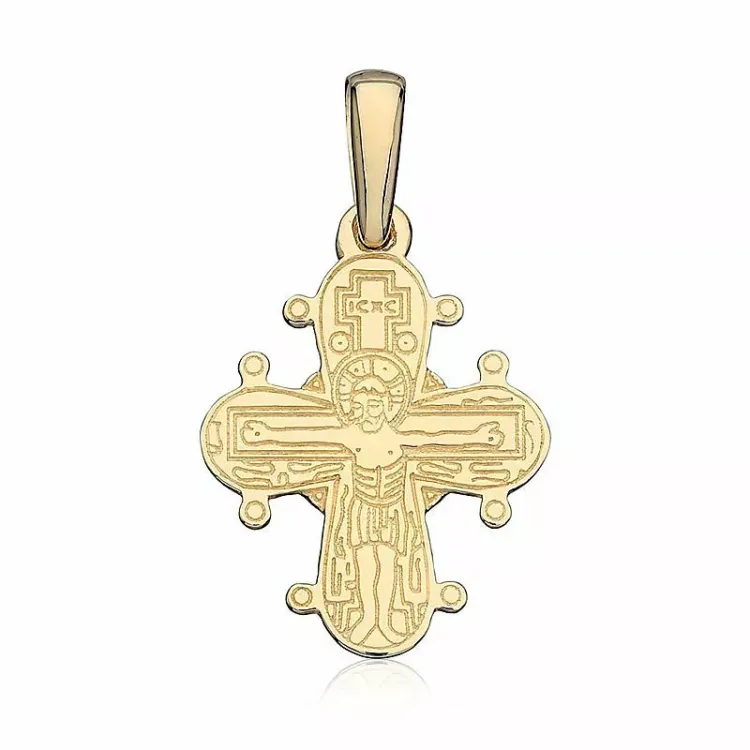 13 x 15 mm goud dagmarkruis in 14 karaat goud - Amoré