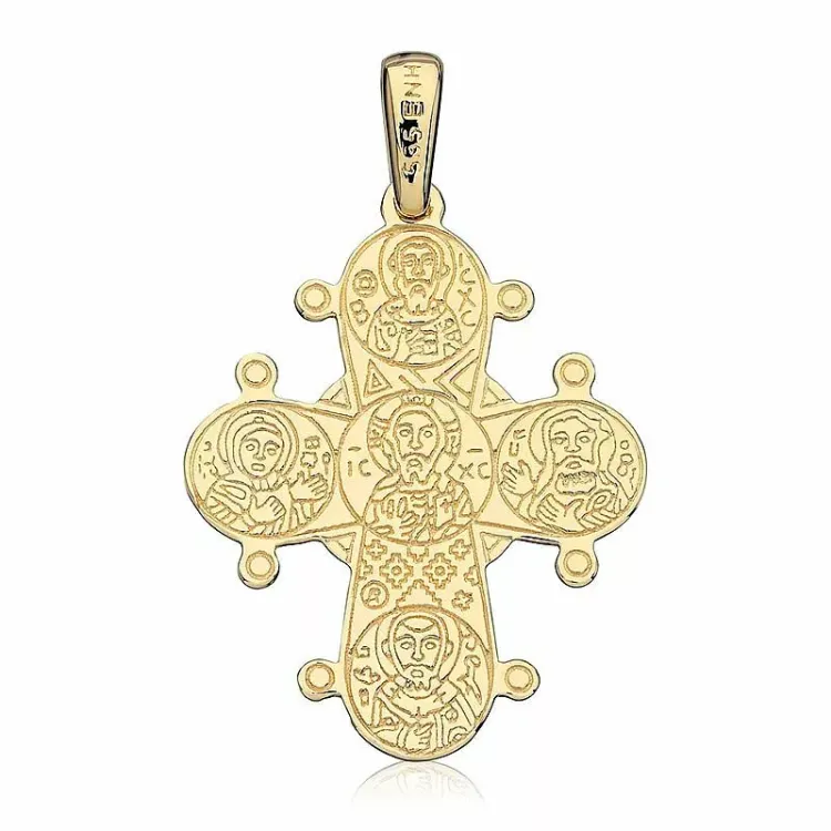 21 x 25 mm goud dagmarkruis in 14 karaat goud - Amoré