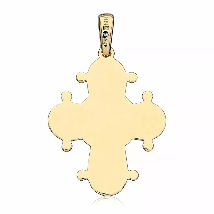 21 x 25 mm goud dagmarkruis in 14 karaat goud - Amoré