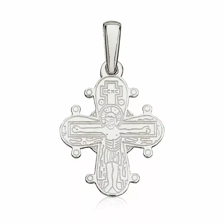 13 x 15 mm dagmarkruis met onze vader in zilver - Amoré