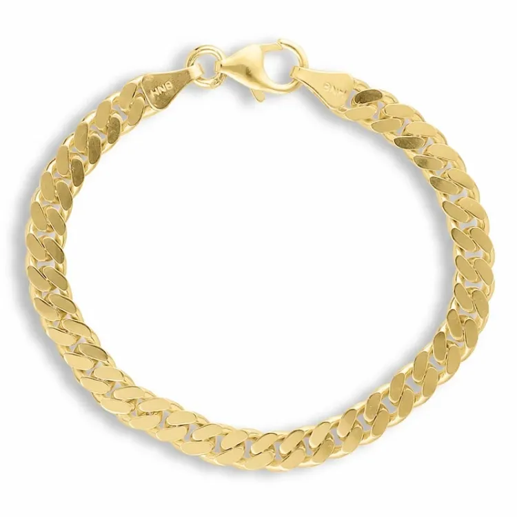 BNH pantserarmband in 14 karaat goud 18,5 cm x 5,3 mm