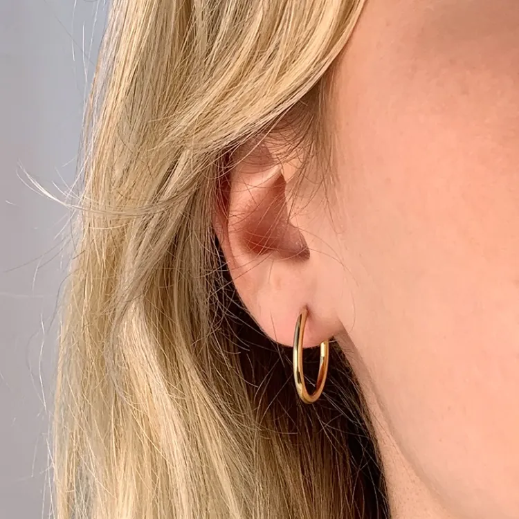20 mm BNH creooloorbellen in 8 karaat goud