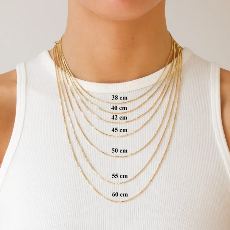 BNH venetiaanse ketting in 8 karaat goud 38 cm x 1,0 mm