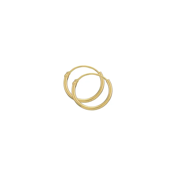 13 mm BNH creool in verguld sterlingzilver