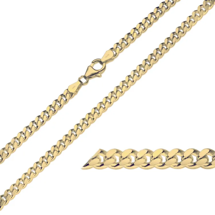 BNH pantserketting in verguld sterlingzilver 80 cm x 2,7 mm