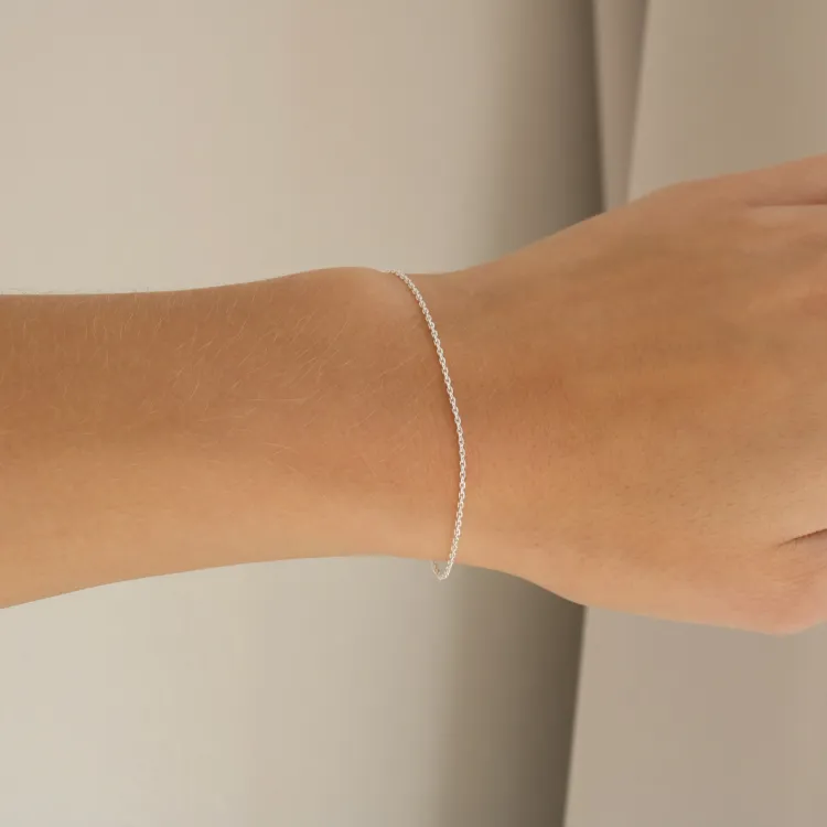 BNH Anker facet armband in zilver 18,5 cm x 1,1 mm