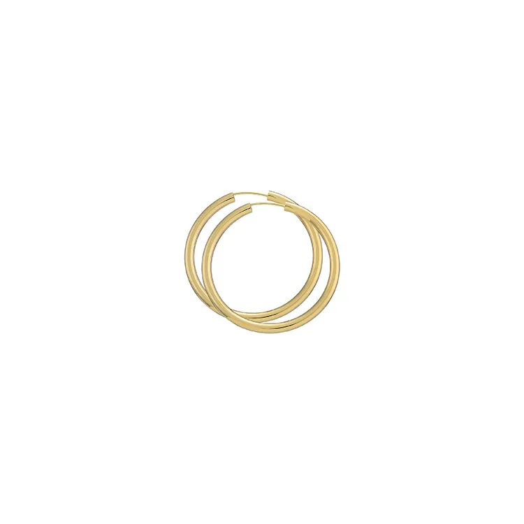 40 mm BNH creool in verguld sterlingzilver