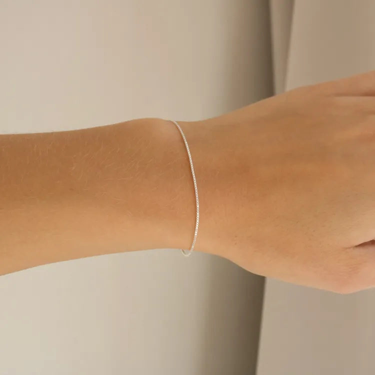 BNH venetiaanse armband in zilver 17 cm x 0,8 mm
