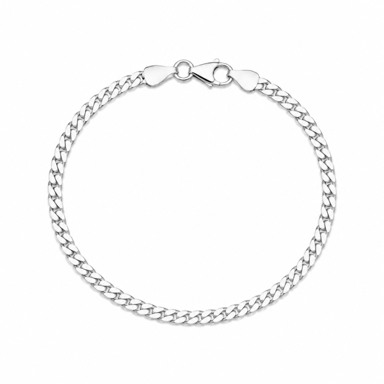 BNH pantserarmband in zilver 21 cm x 3,3 mm