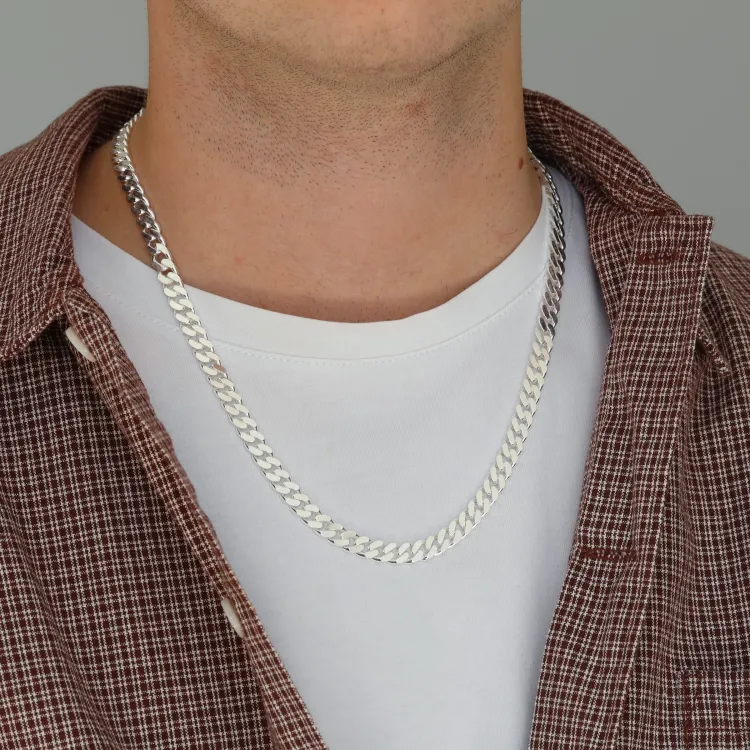 BNH pantserketting in zilver 55 cm x 6,6 mm