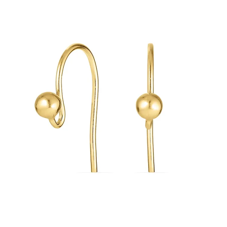 bolletje oorhaakjes in verguld zilver - Mix & Match