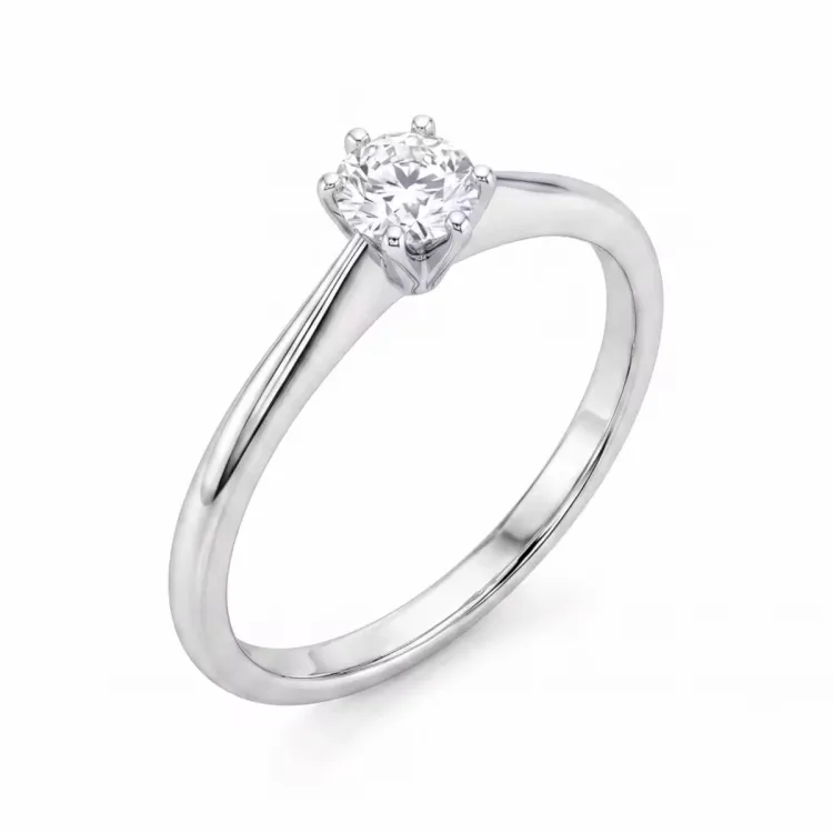 lab grown diamant solitaire ring in zilver