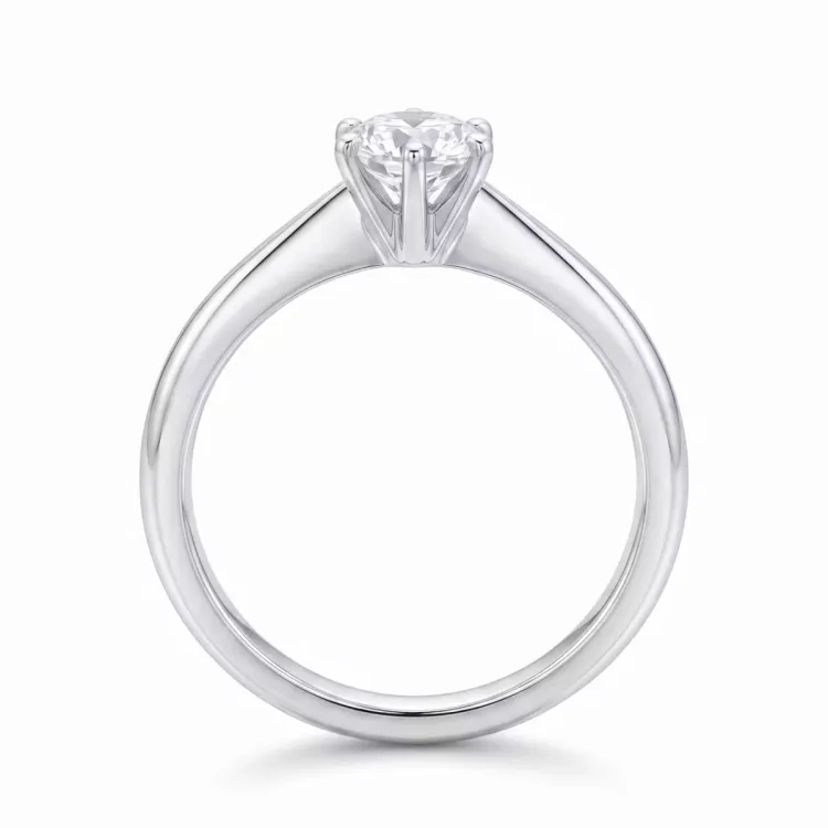 lab grown diamant solitaire ring in zilver