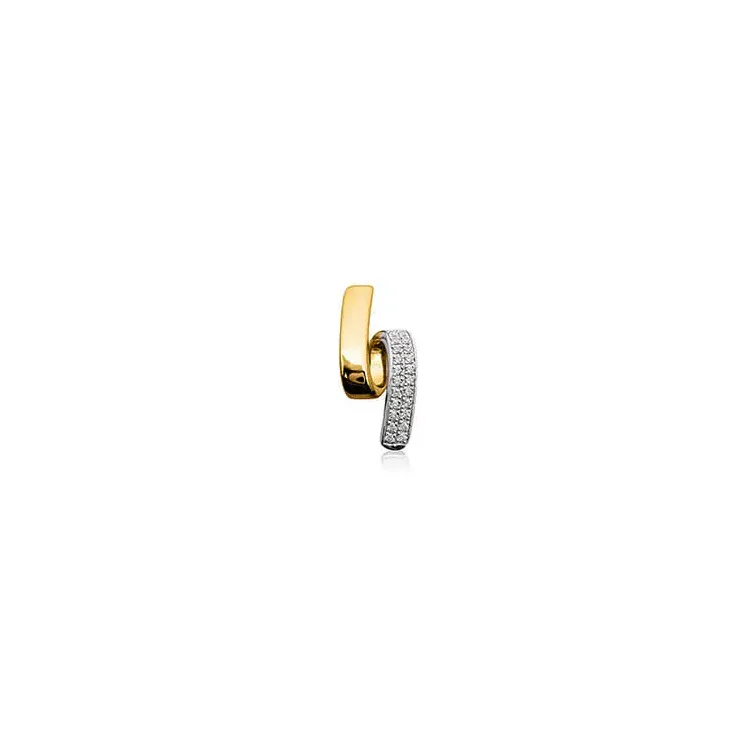 diamant hanger in 14 caraat goud 0,11 ct