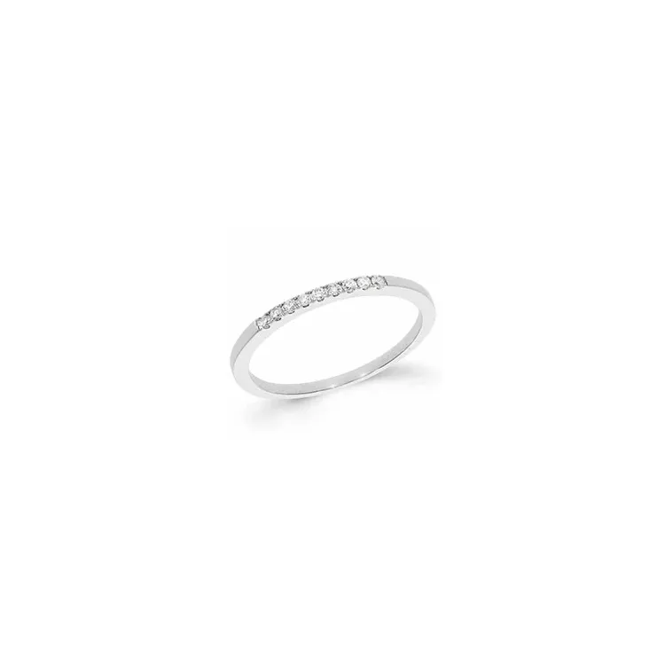 Smal diamant witgouden ring in 14 karaat witgoud 0,09 ct