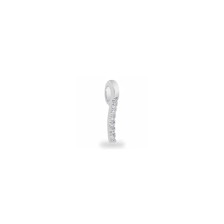 diamanten hanger in 14 caraat witgoud 0,08 ct