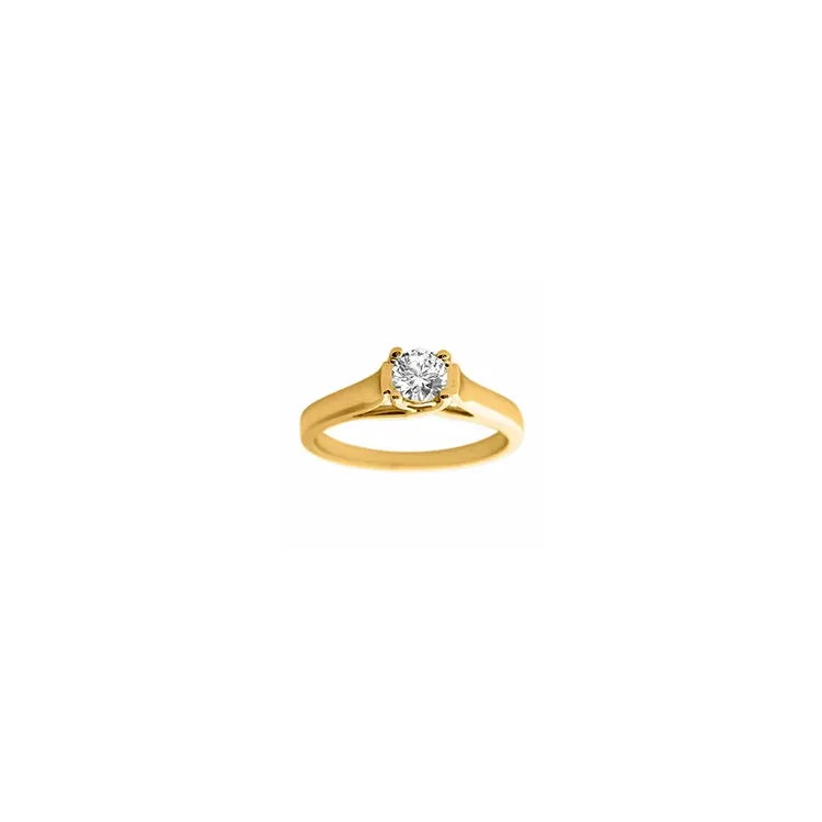 echt diamant ring in 14 karaat goud 0,10 ct