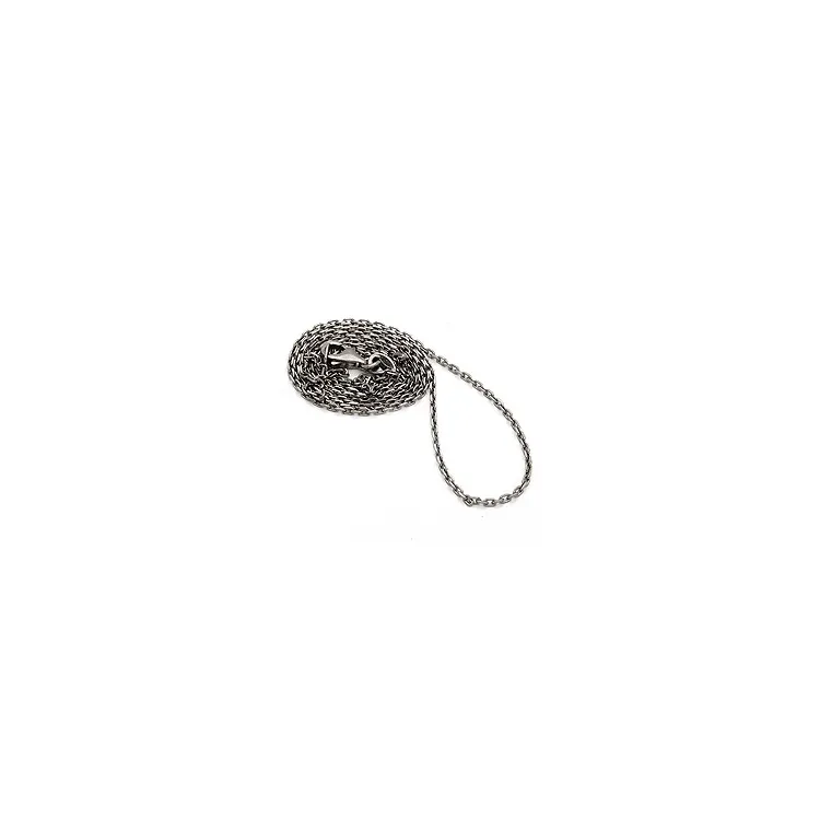 kaart ankerketting in zwart gerhodineerd zilver 38 cm x 1,4 mm