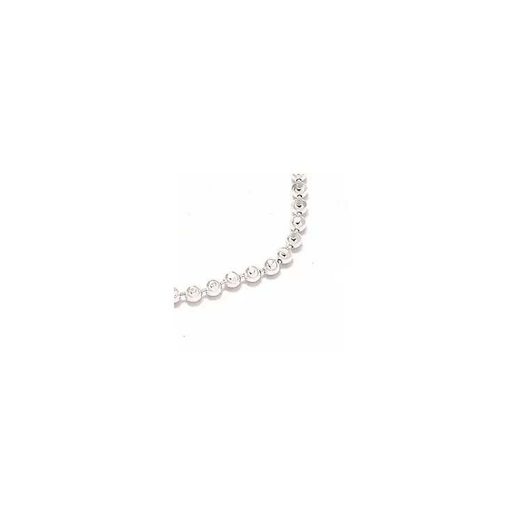 kaart kogelketting in zilver 50 cm x 1,4 mm