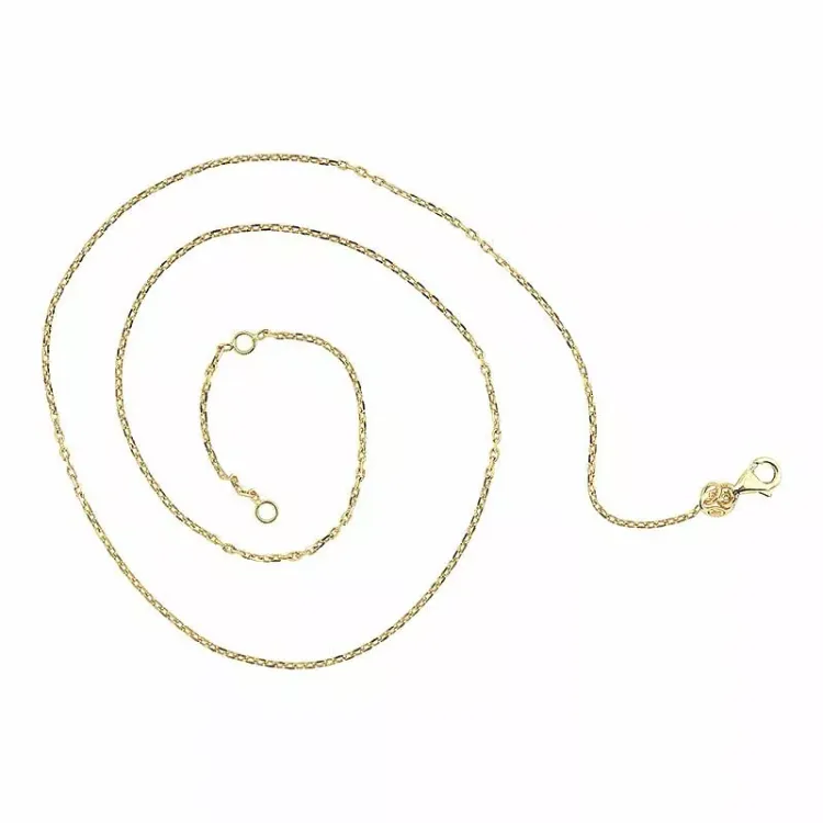 Ankerketting in verguld sterlingzilver 42 plus 3cm x 1,4 mm