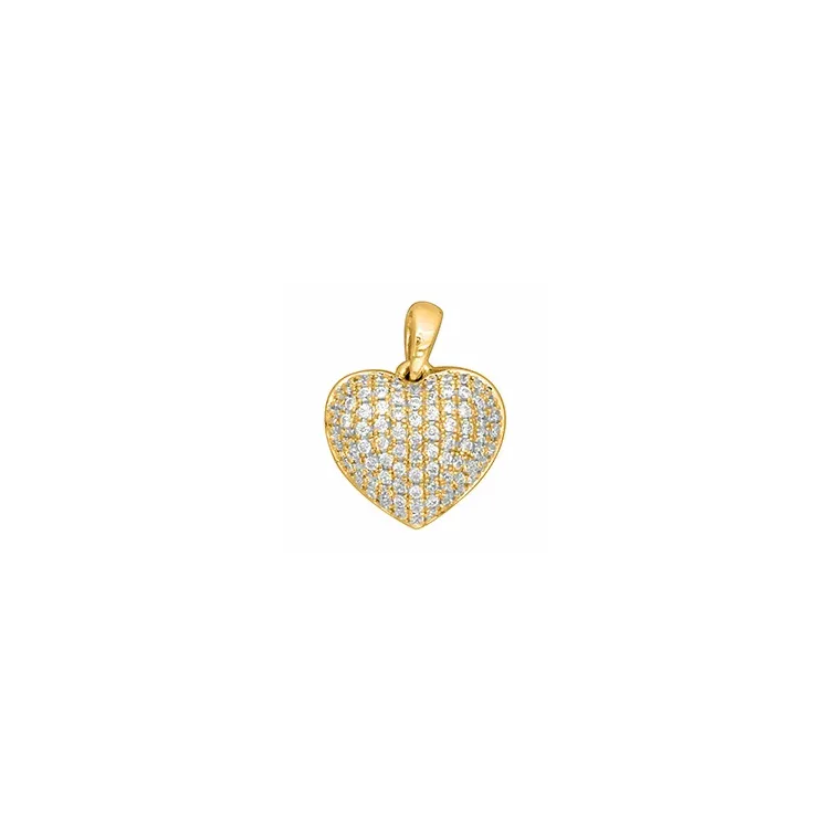 Trendy hart diamanten hanger in 14 caraat goud 0,30 ct
