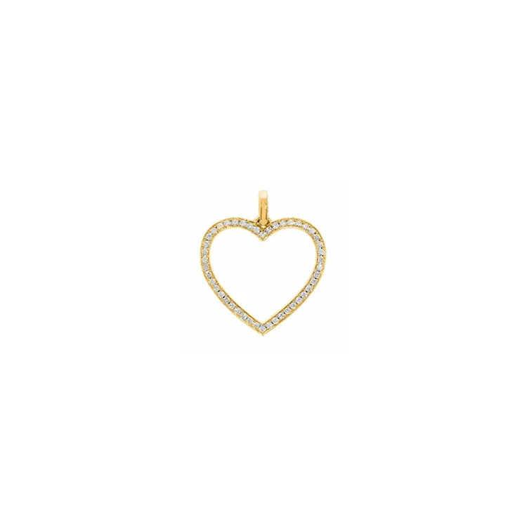 hart diamanten hanger in 14 caraat goud 0,23 ct