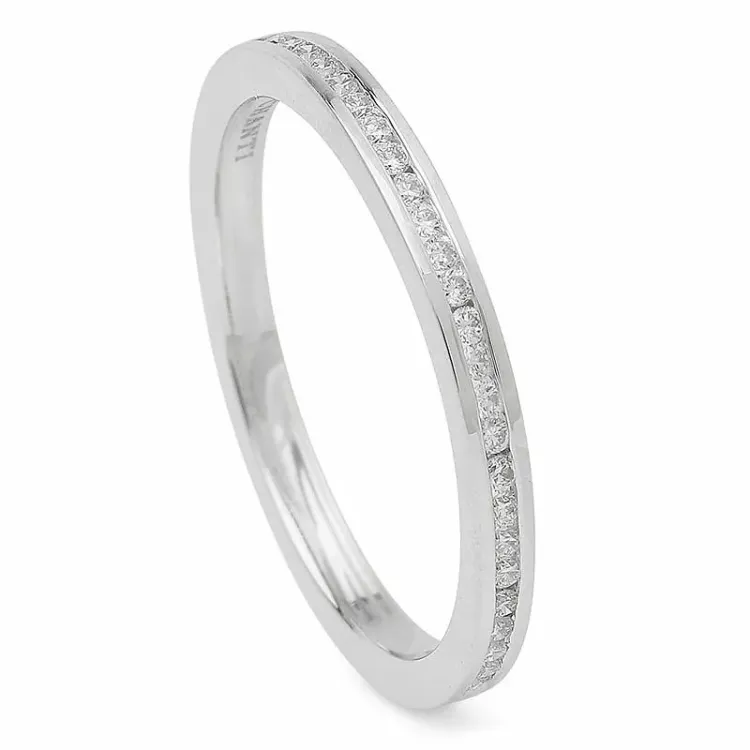 diamant witgoud ring in 14 karaat witgoud 0,16 ct
