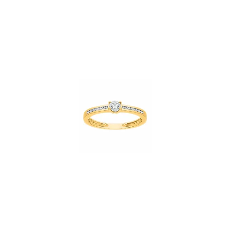 diamant ring in 14 karaat goud 0,30 ct