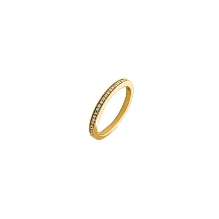 diamant ring in 14 karaat goud 0,09 ct