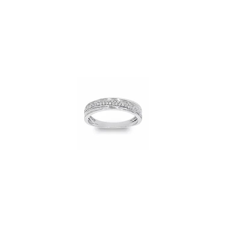 Goedkoop diamant ring in 14 karaat witgoud 0,20 ct