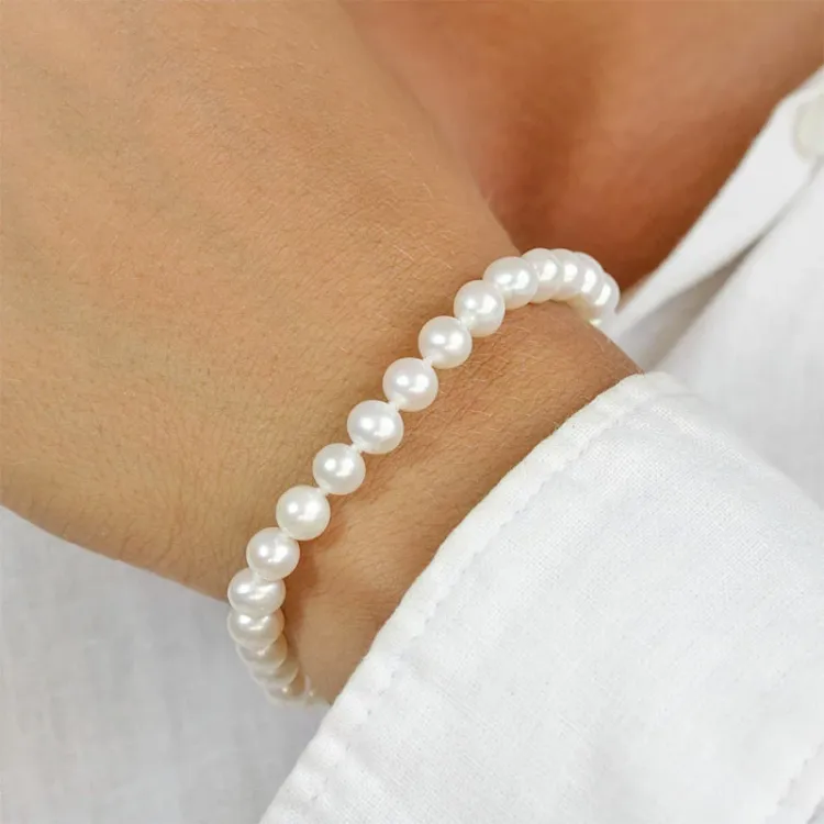 18 CM parel armband met zoetwaterparel.