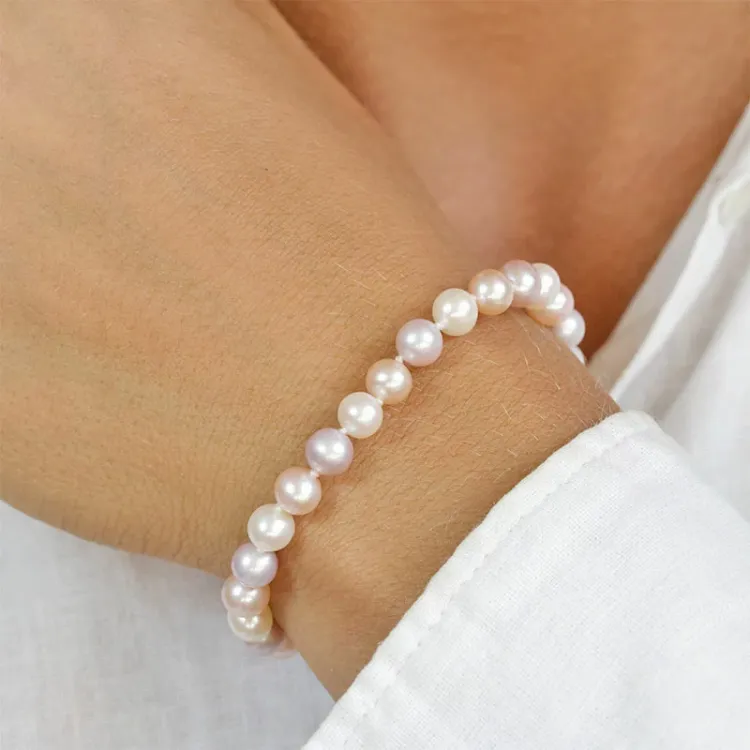 16 cm parel armband met zoetwaterparel.