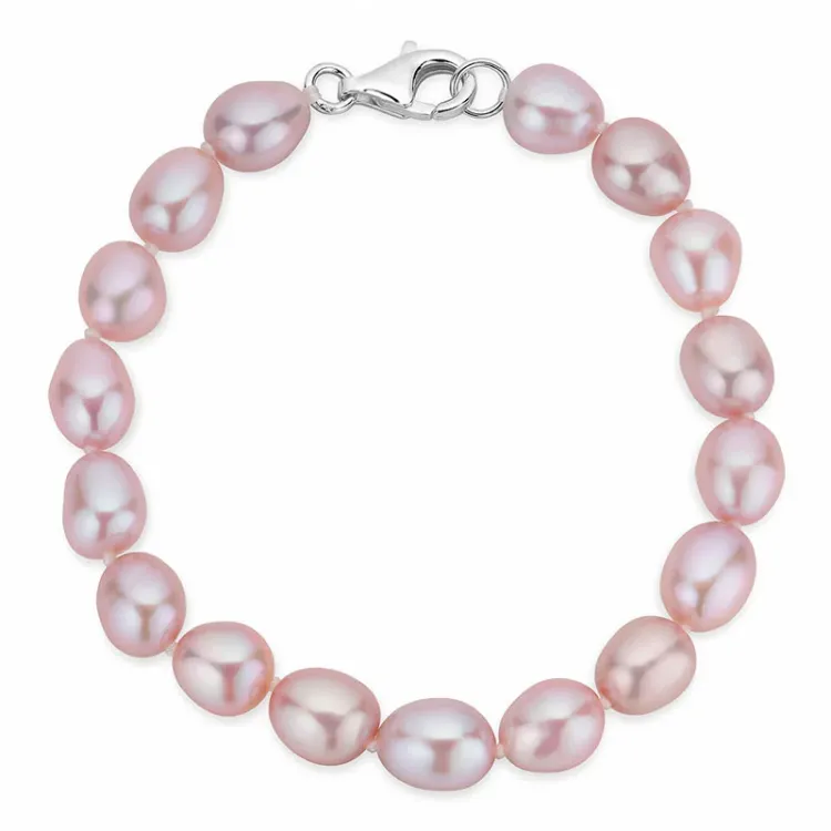16 cm ovaal parel armband met zoetwaterparel.