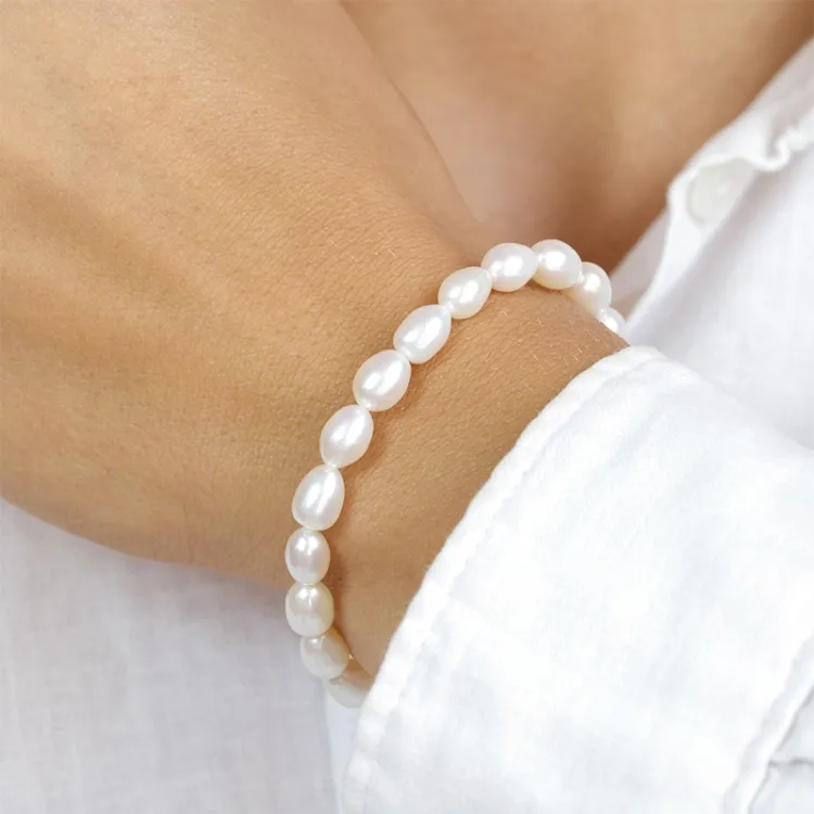 16 cm parel armband met zoetwaterparel.