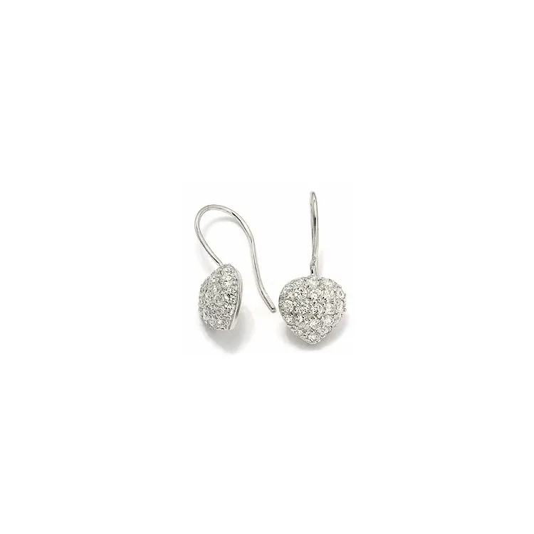 hart oorbellen in zilver