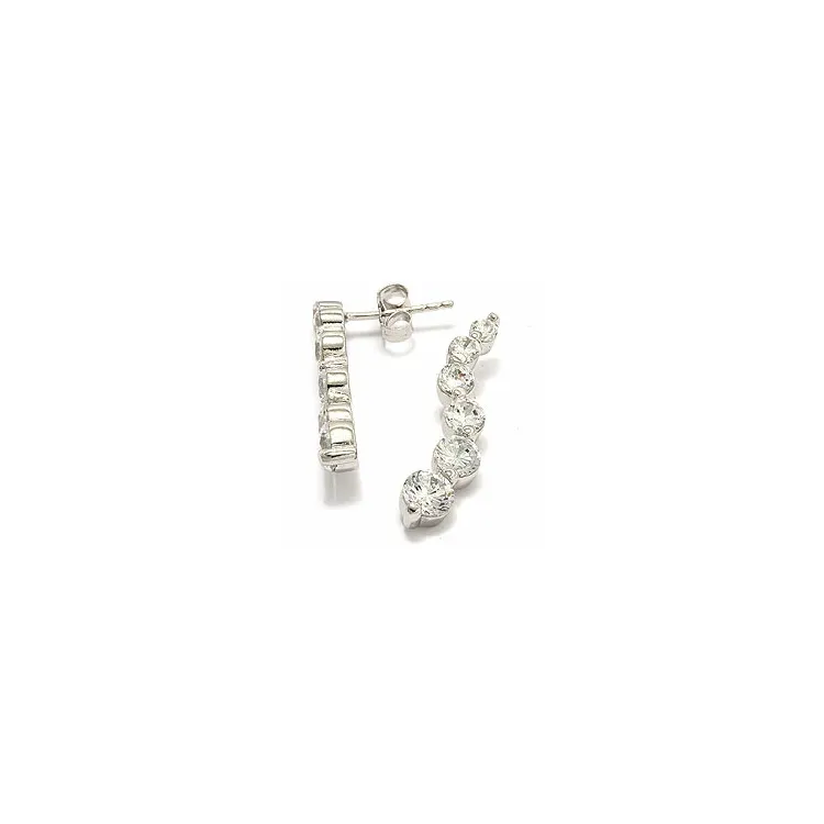 Bling bling oorbellen in zilver