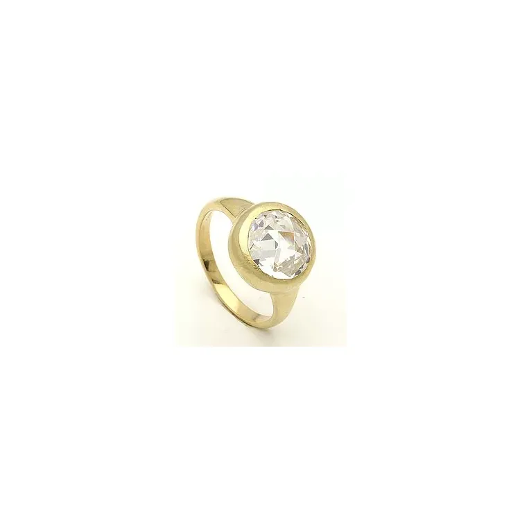 Rond ring in verguld sterlingzilver