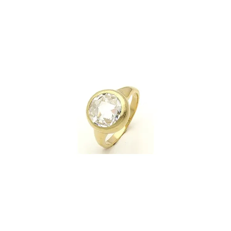 Rond ring in verguld sterlingzilver
